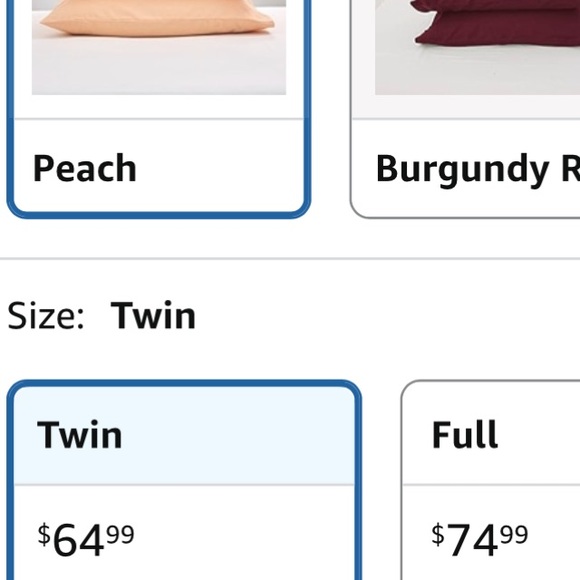 NEW W/ TAGS - Simple & Opulence LUX Natural Linen-Cotton Twin Sheet Set - Peach - Picture 10 of 10